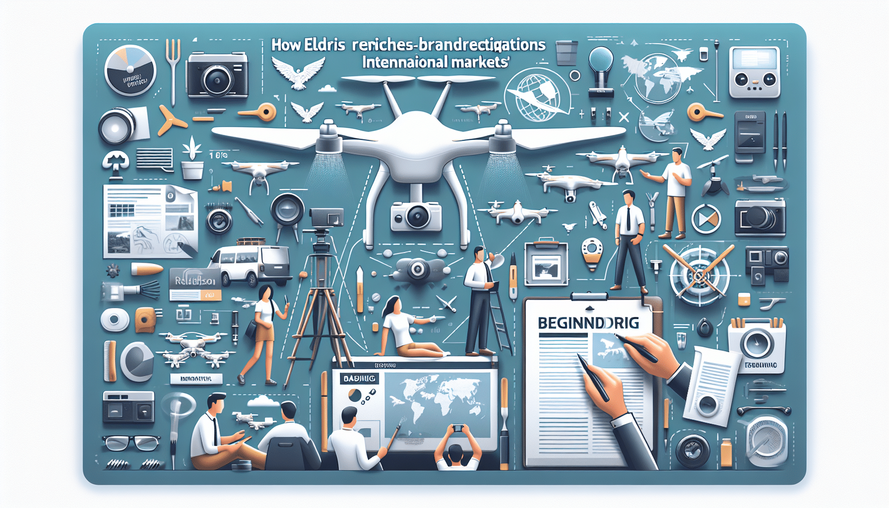 Illustration of global brand recognition powered by AI and multilingual strategies, reflecting Eldris' international market approach.