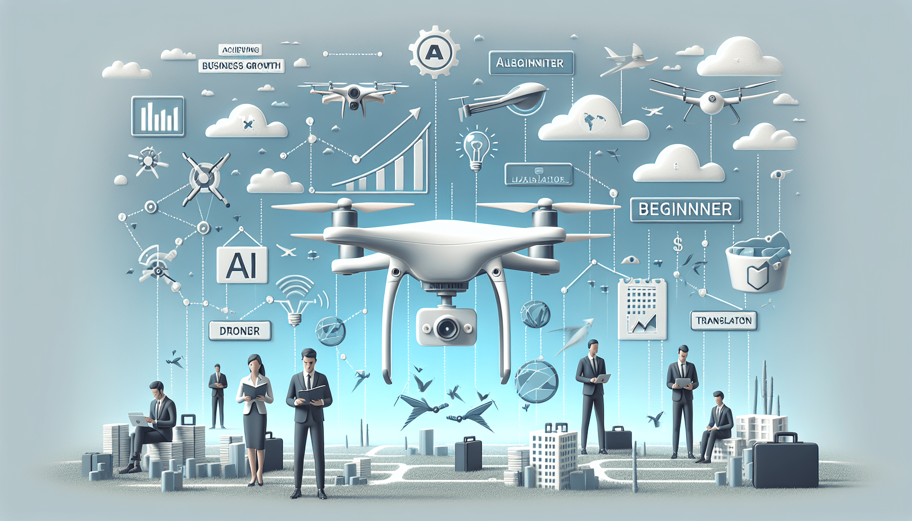 Conceptual visualization showing AI Translation empowering global business expansion with multilingual content and seamless communication.