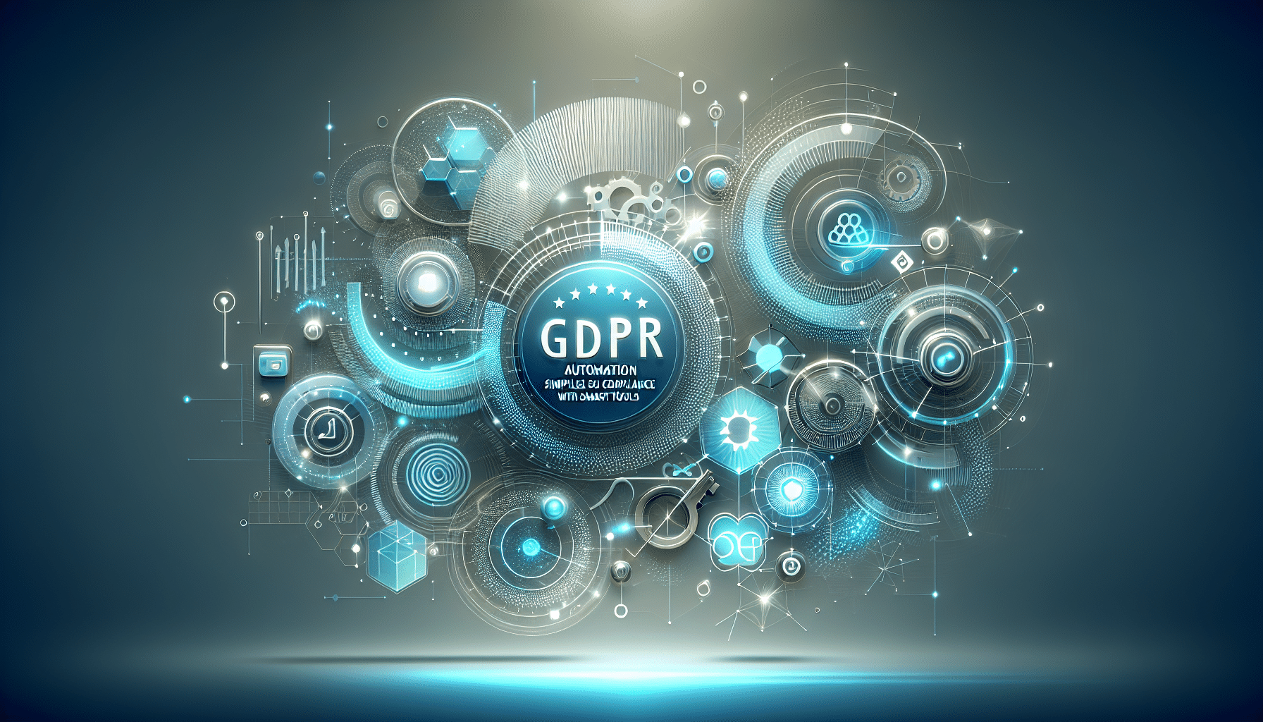 Illustration of automated GDPR tools simplifying compliance processes within a business environment.