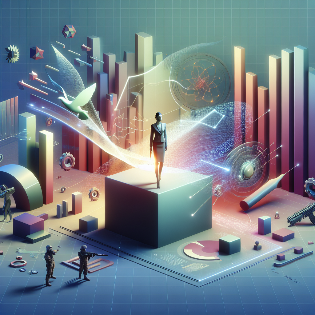 SEO Leadership visual with Eldris depicting innovation, automation, and outperforming competition in a digital business world.