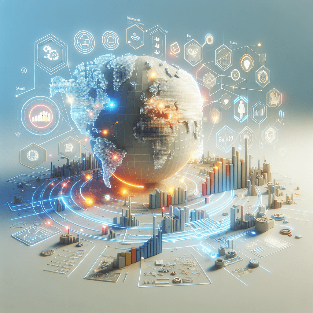 A modern visualization of International SEO strategies for expanding into the EU market with multilingual and multiregional insights.