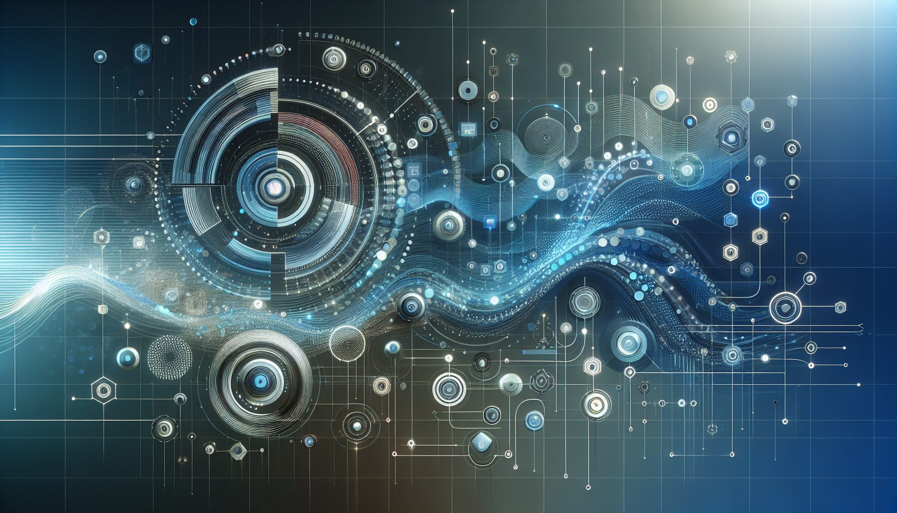 Illustration showing the concept of future-proofing SEO strategies, with AI interfaces and modern analytics dashboards.