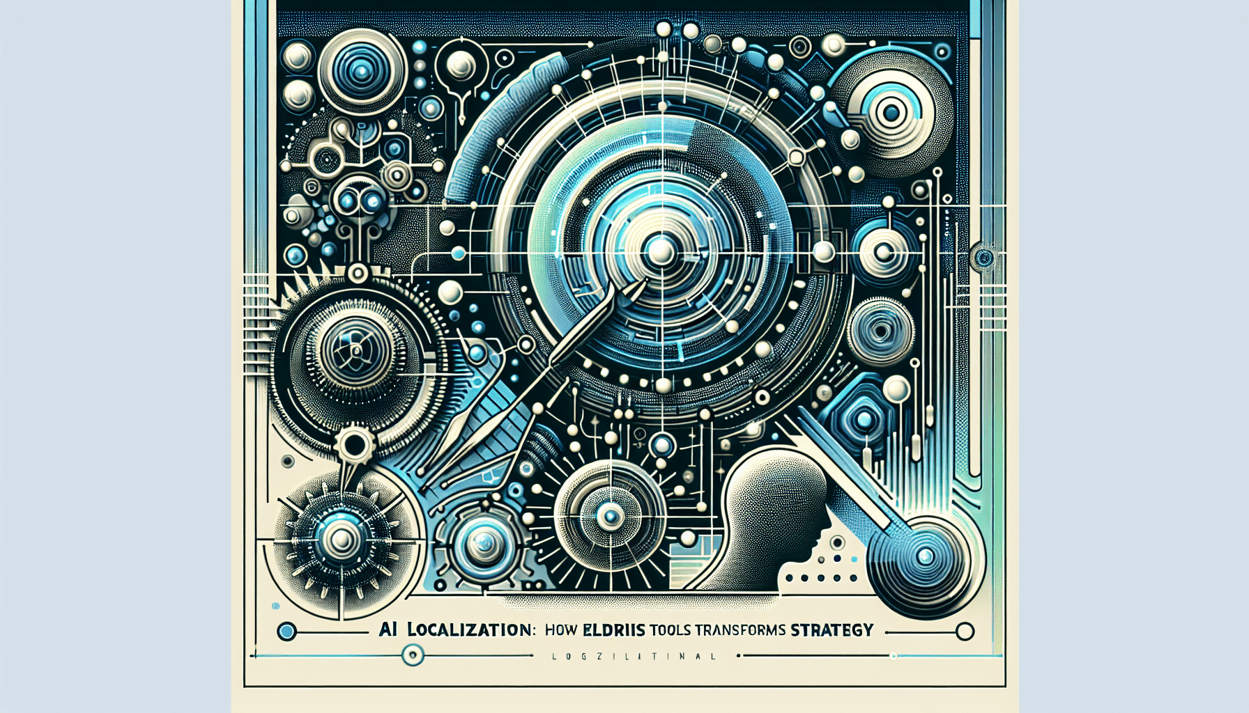Illustration depicting AI-driven tools like Eldris automating multilingual content localization for diverse markets.