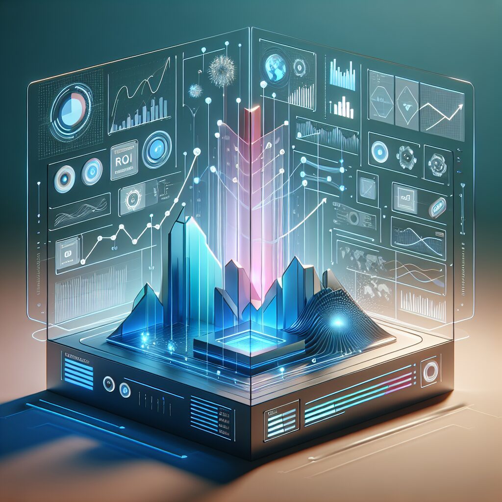 A modern dashboard visualizing SEO ROI Optimization with trends, AI automation tools, and strategic campaign insights for 2025.
