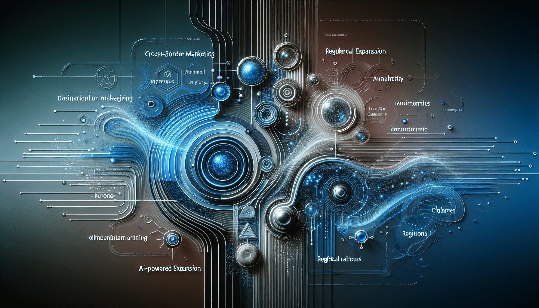 Visual representation of cross-border marketing automation powered by Eldris AI, showing multilingual dashboards in action.