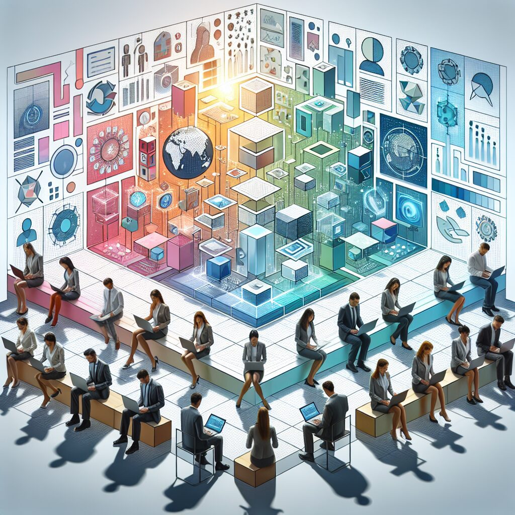 A small business team collaborating with AI-powered translation tools on multilingual content to improve accuracy and expand global reach.