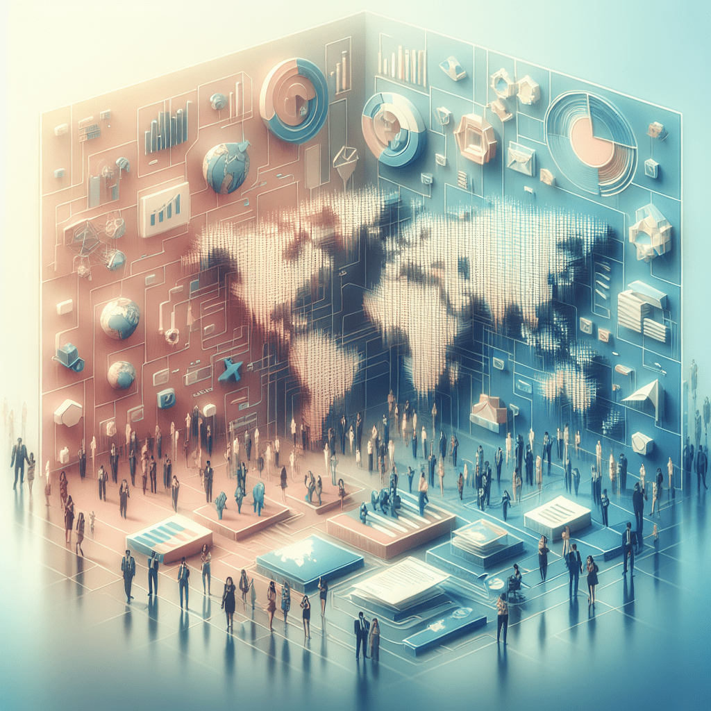 A diverse business team consults a dashboard showcasing Compliance Automation metrics for EU market expansion.