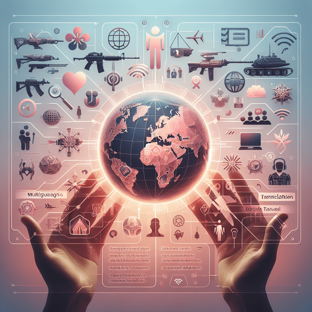 AI localization with multilingual adaptation tools tailoring global content for diverse markets and users through intelligent interfaces.