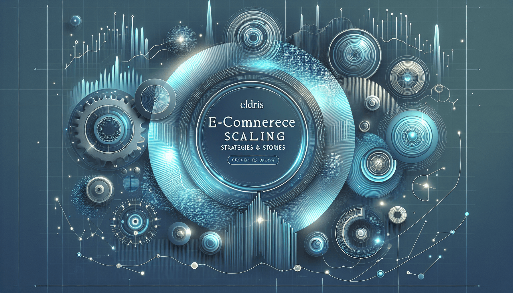 Illustration of global e-commerce scaling powered by Eldris AI, showing multiple country storefronts connected by digital automation.