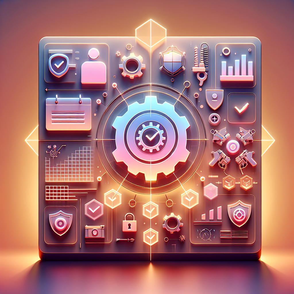 An intuitive dashboard showing GDPR compliance tools like consent forms, automation gears, and data privacy controls for SEO-focused businesses.