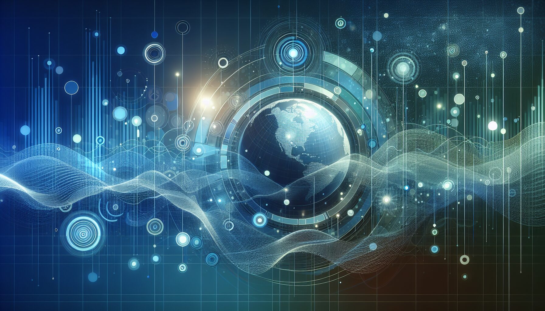 Visual representation of optimizing websites for EU market penetration, including flags of EU countries, SEO metrics, and compliance elements.