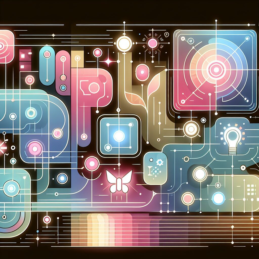 A visual representation of automation in content management, showing AI-driven workflows for publishing, scheduling, and task optimization.