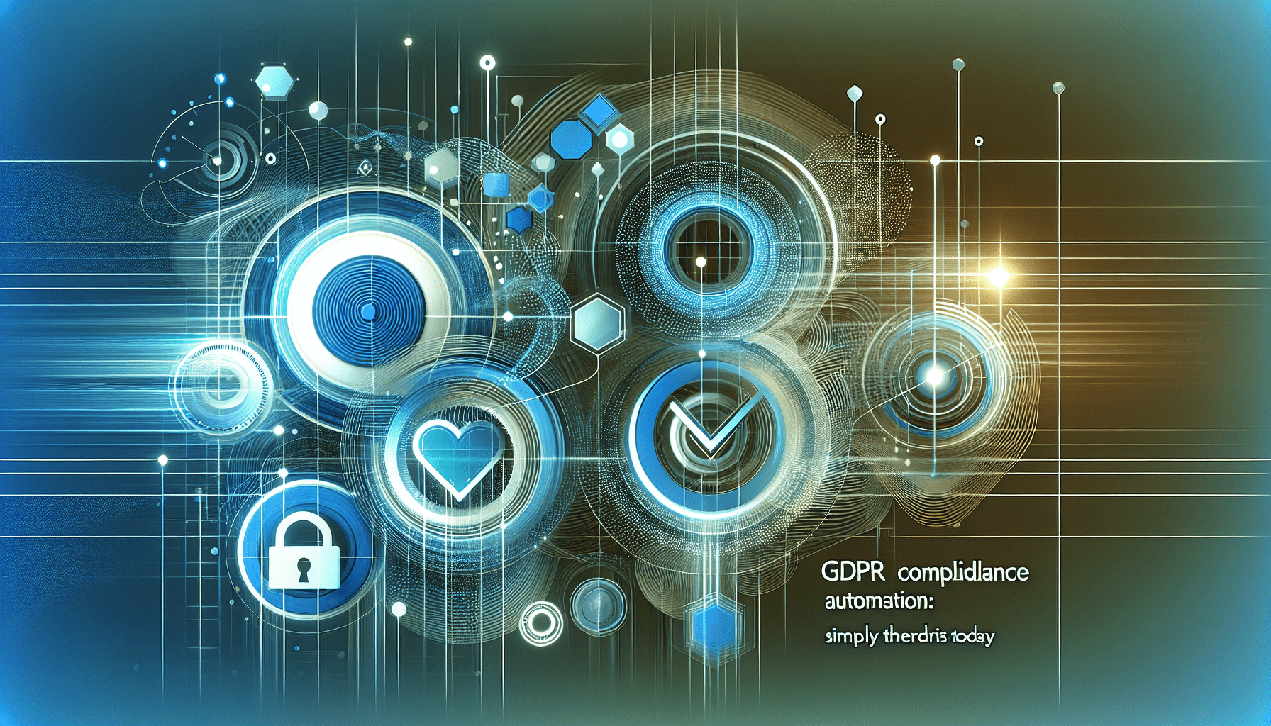 GDPR compliance automation concept illustration with professionals using Eldris software in a modern office overseeing EU data regulations.