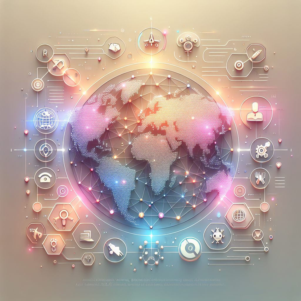 An AI-enhanced map showing global markets and connections representing International SEO with Eldris localization.