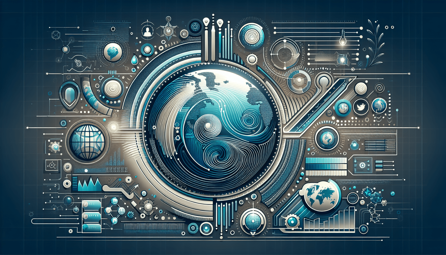 Visualization showing global SEO automation enabling international business expansion for a medium-sized company.