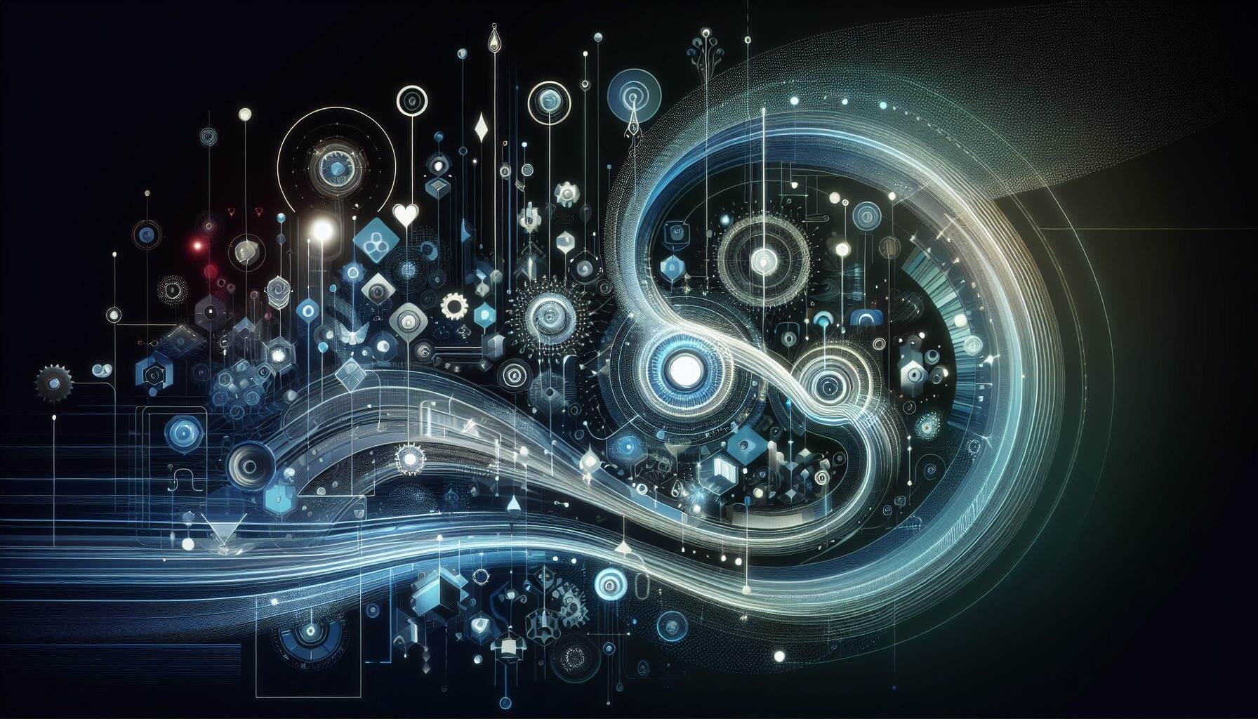 Illustration showing the transformation of a website from concept wireframes to a modern design using Eldris tools.