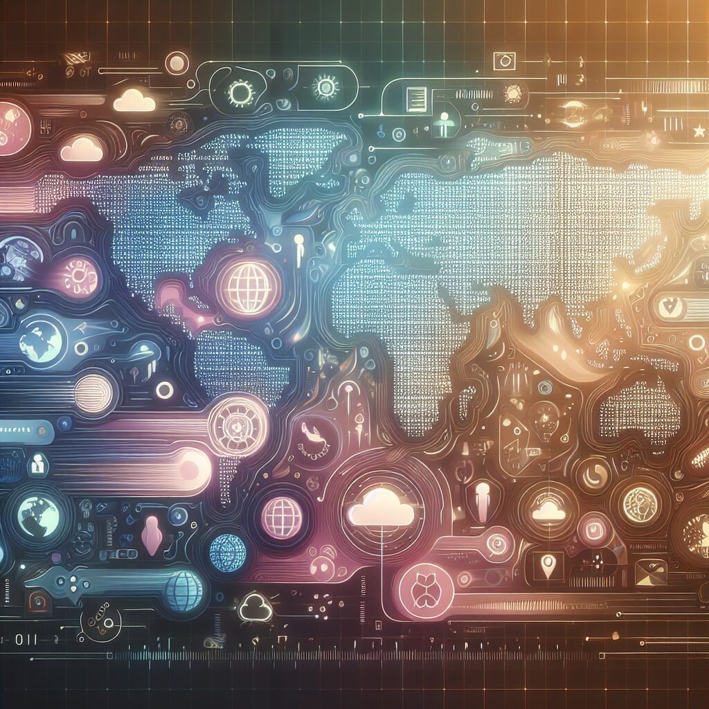 AI-powered content localization illustration showing global multilingual expansion using Eldris technology.