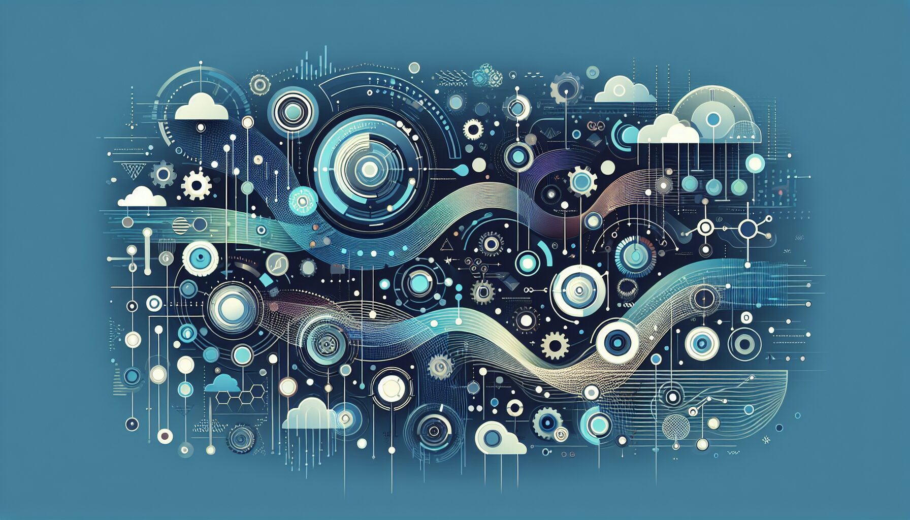 Illustration depicting ecommerce seo automation decision matrix with teams and data workflows.