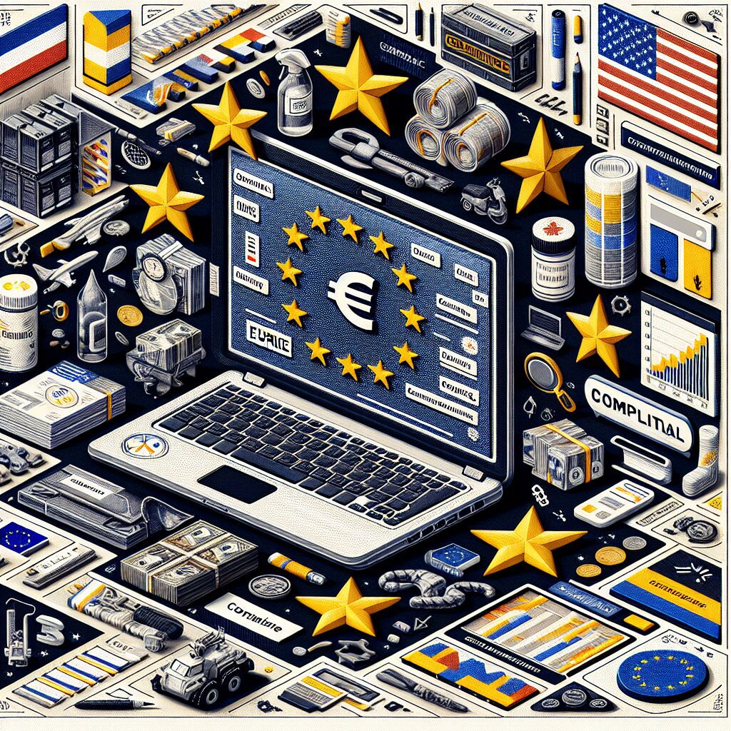 Illustration showing how to scale Amazon Europe listings with multilingual SEO, EU compliance, and pricing strategies across marketplaces.