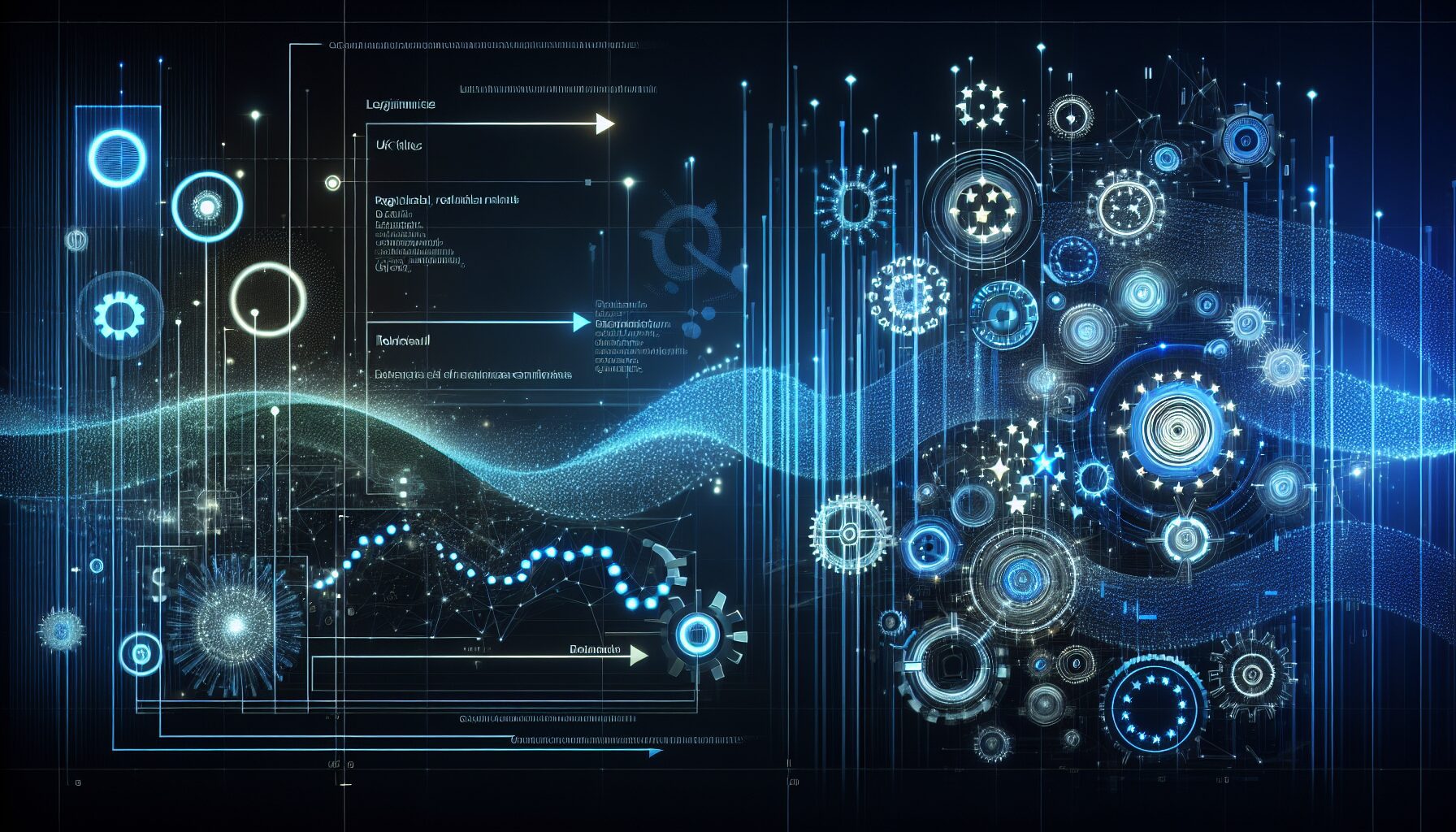 Illustration comparing UK versus EU legal compliance systems, helpful for businesses using compliance software.