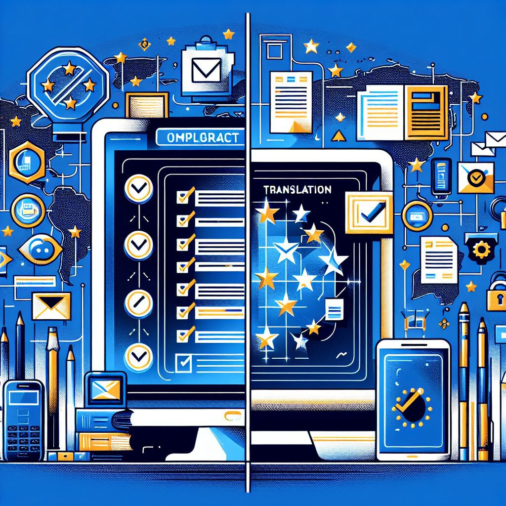 Interactive EU launch checklist with digital tools for localisation, tax setup, regulatory compliance, and multilingual site support.
