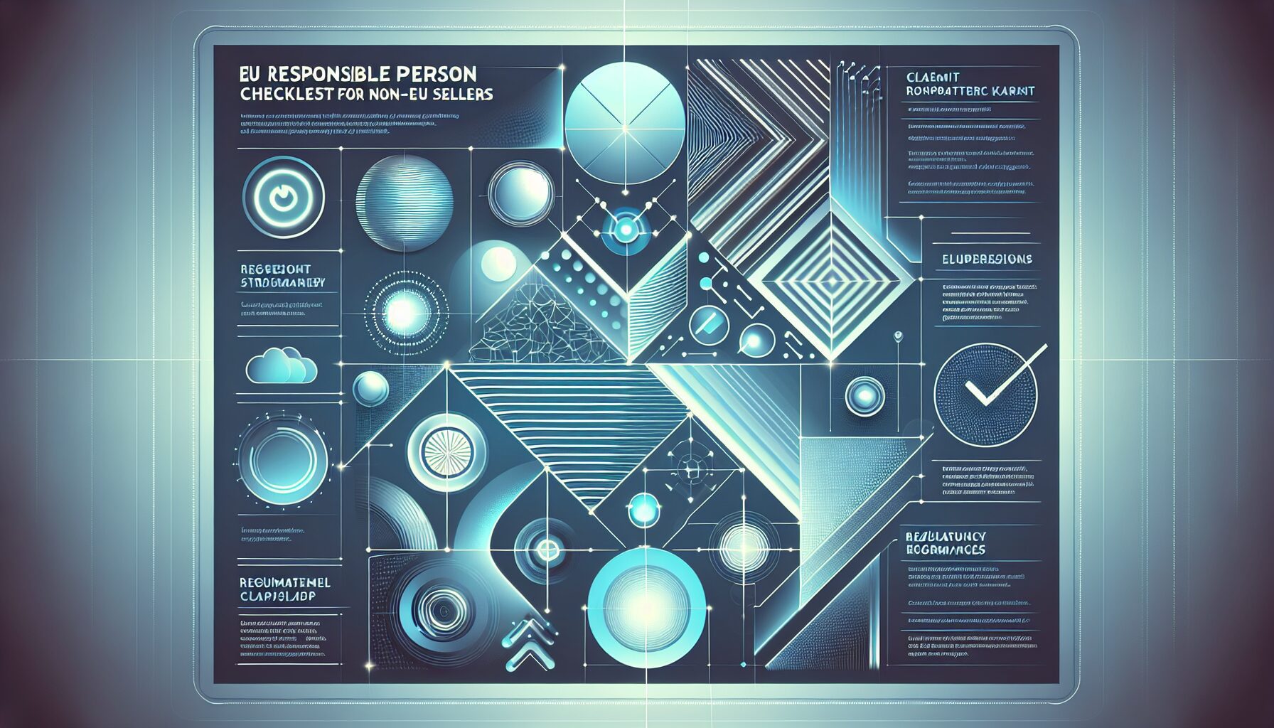 A visual representation of a non-EU seller's checklist for appointing an EU Responsible Person, set against a map of Europe.