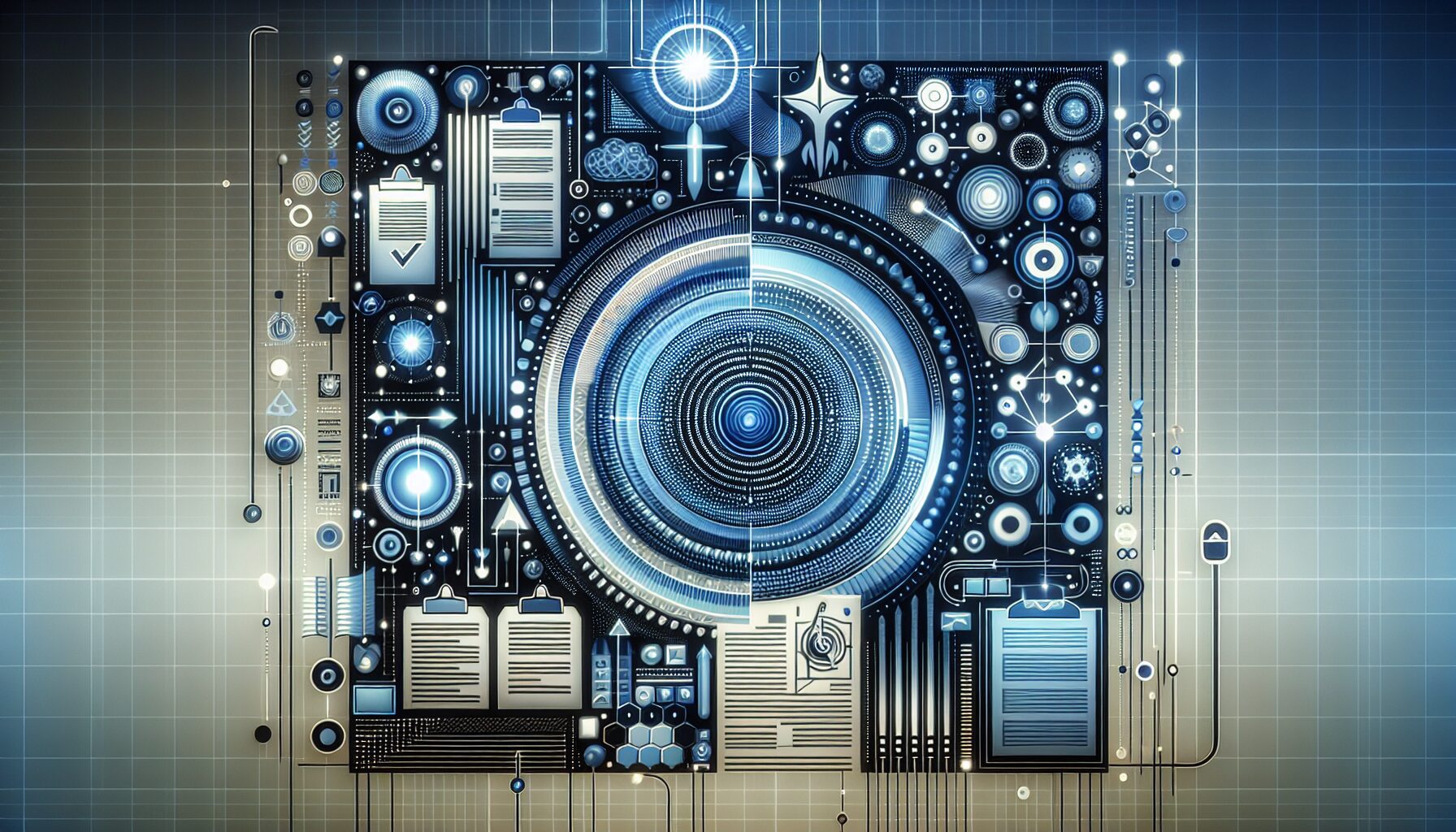 Visual representation of EU packaging compliance checklist alongside eco-friendly cartons and digital labels.