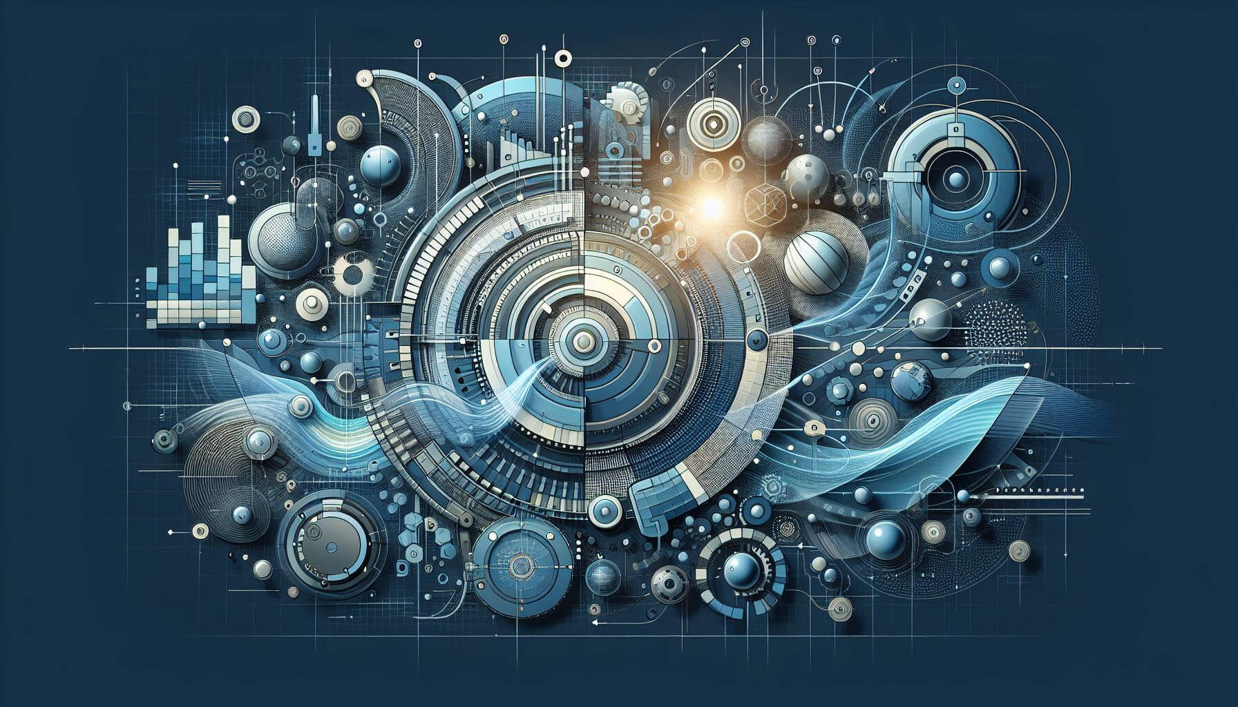 Performance graphs, browser speed indicators, and optimization widgets representing eldris-strategies-for-optimizing-real-time-site-performance.