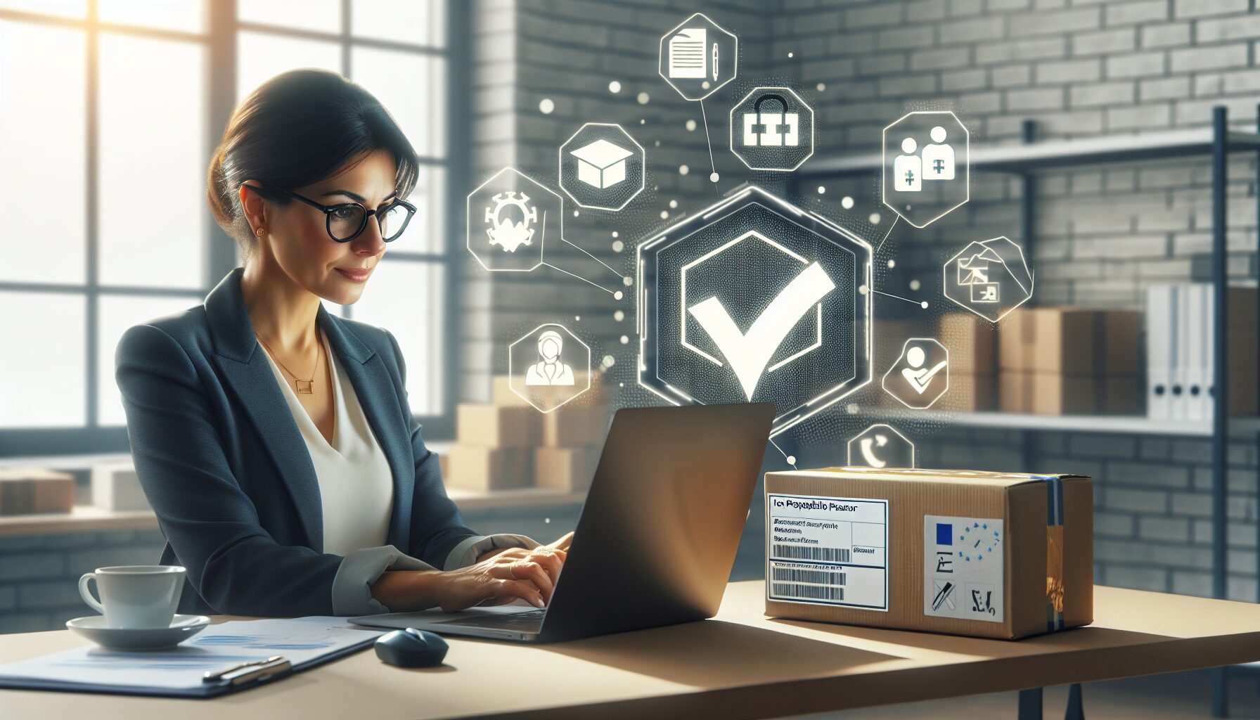 Business owner reviewing EU EPR compliance checklist before exporting products to Europe.