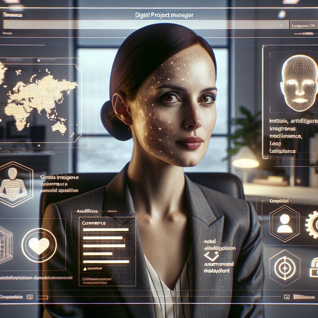 Digital workspace showing multilingual website cloning in action with EU map, compliance symbols, and automated scaling visuals.