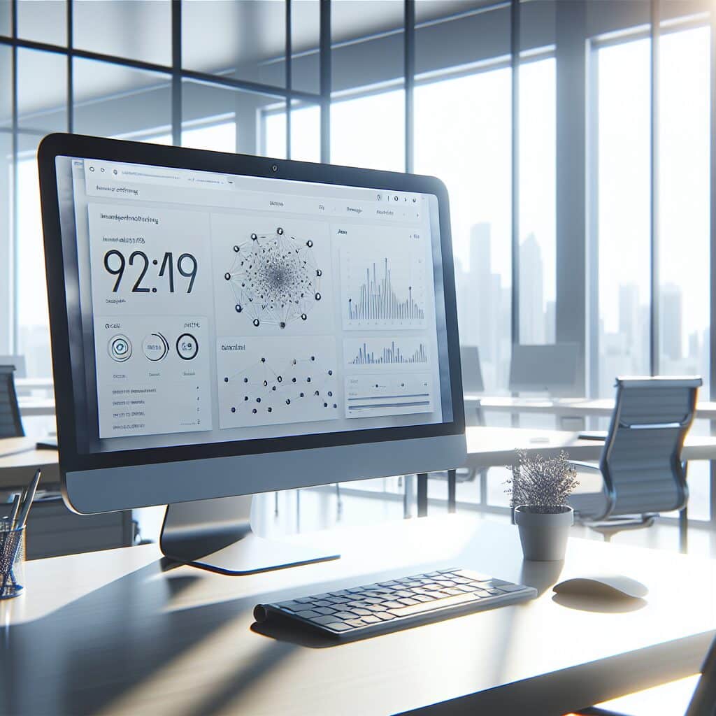 A digital workspace showing AI-powered international SEO automation tools optimizing multilingual ecommerce performance.