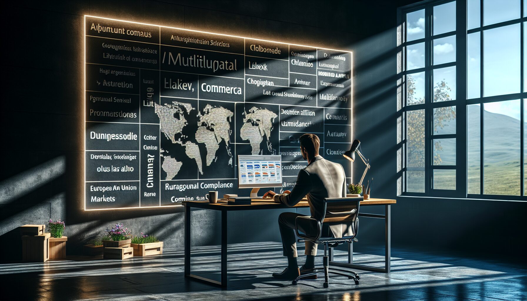 Business leader reviews EU-ready cloned website with localisation and compliance features.